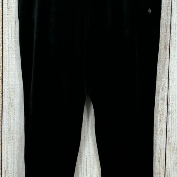 Juicy Couture Pants Women Extra Large Balck Velvet Jogger, Sweatpants - Picture 1 of 4